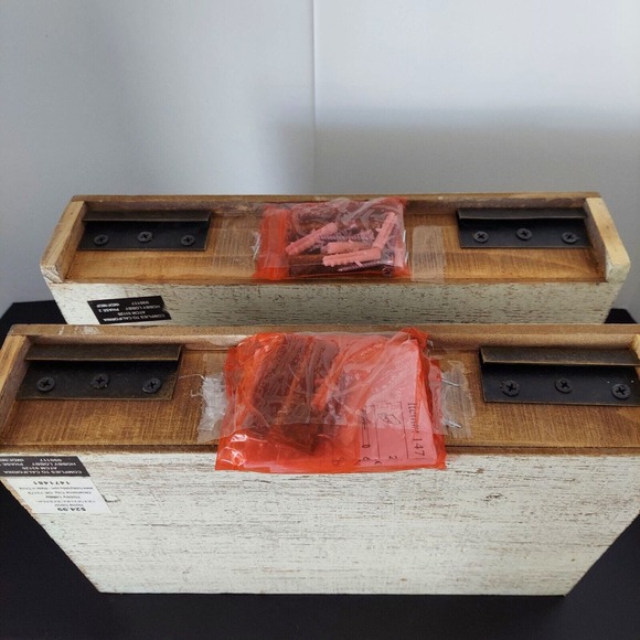 Better Homes & Gardens Floating Shelves White Shelf Lot 2 11.81" x 7.87" Two - Picture 8 of 9